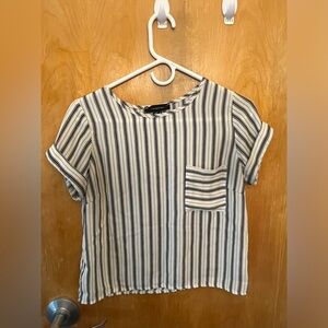 Atmosphere Striped Shortsleeved Blouse